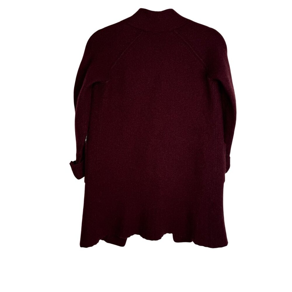 360 100% Cashmere Women's Medium Burgundy Open Cardigan Long Sleeve Sweater‎ - Picture 5 of 10